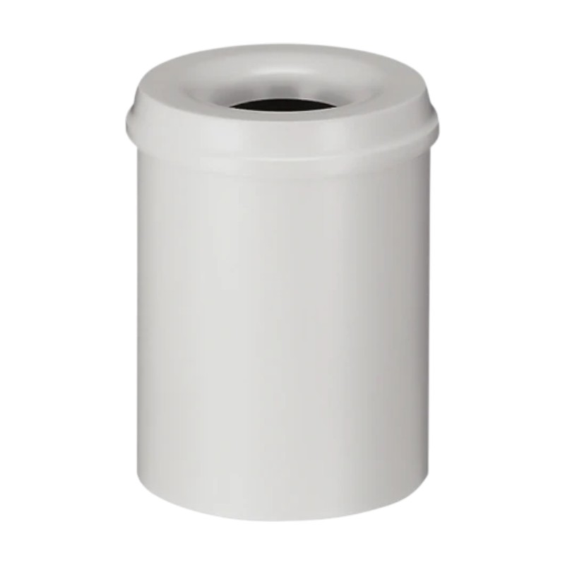 Brandwerende afvalbak V-Parts - Wit - 15L